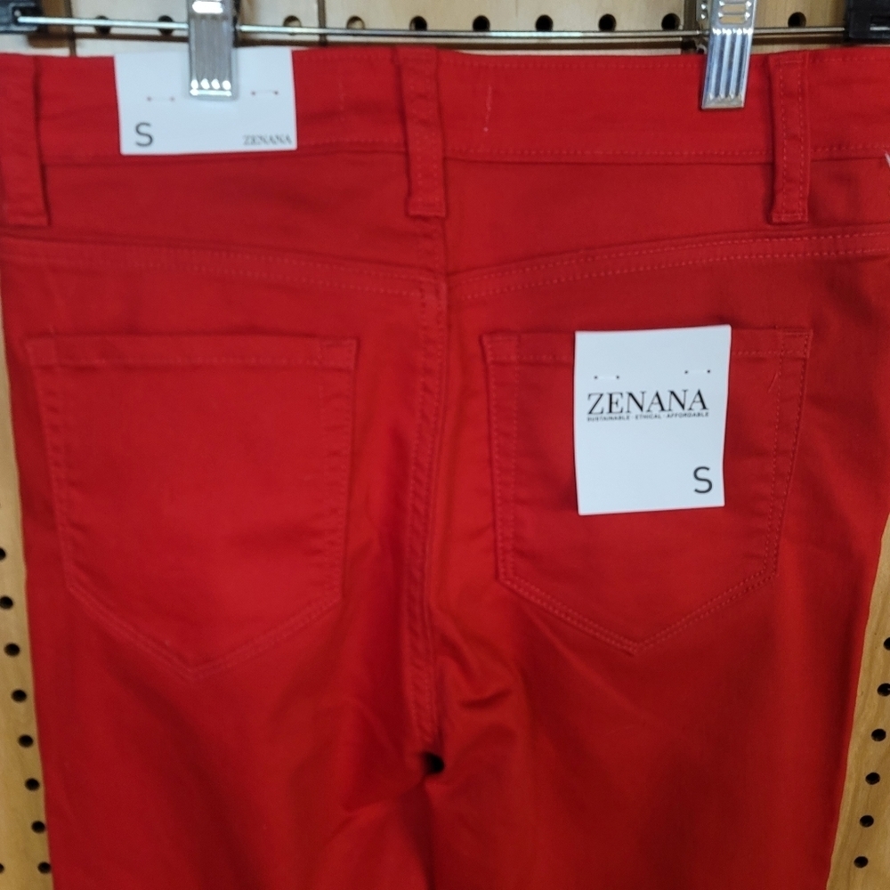 Zenana Ruby Red Small Skinny Jeans - Picture 3 of 5